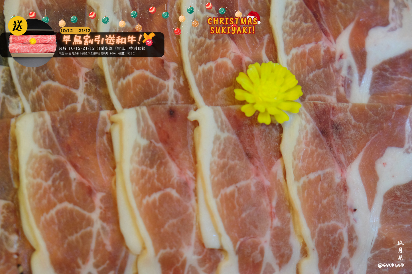 「雪見」聖誕限定套餐 - 日本 A5 鹿兒島和牛壽喜燒四至五人前