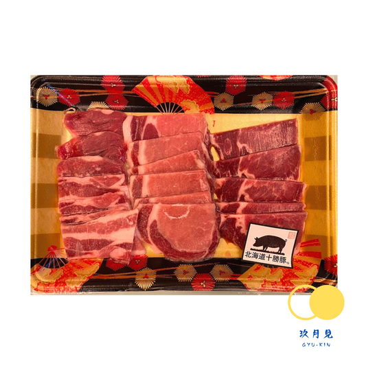 北海道豚肉燒肉三拼(肉眼,五花腩,梅頭) (~300g）